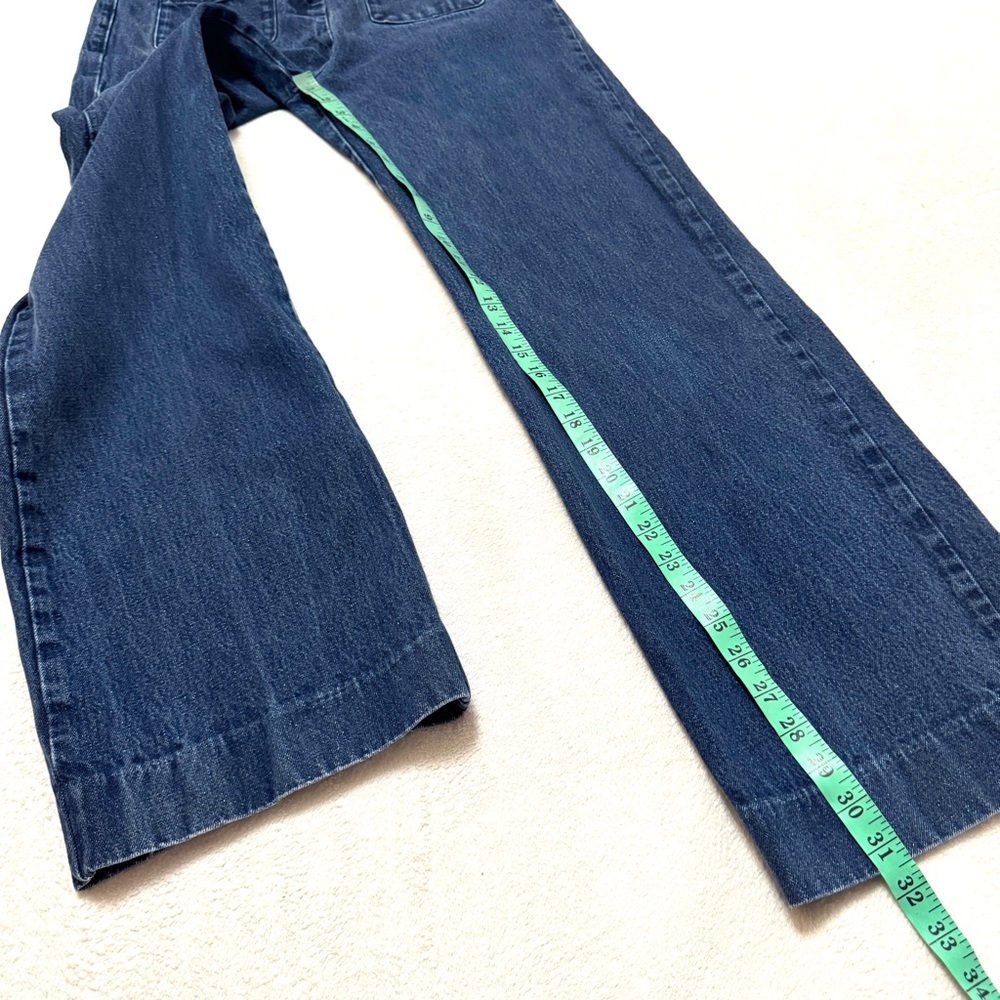 Sezane Dark Blue Wide Leg Jeans - Picture 6 of 10
